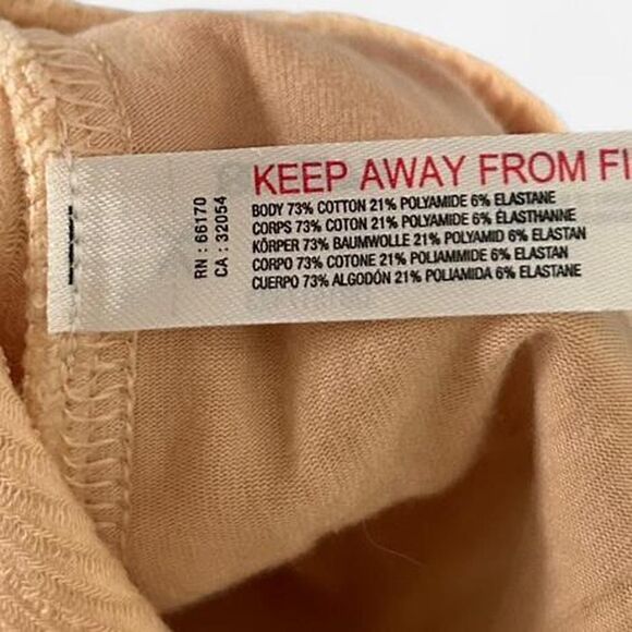 Free People peach orange ribbed mini skort size xs athleisure workout - Picture 5 of 5